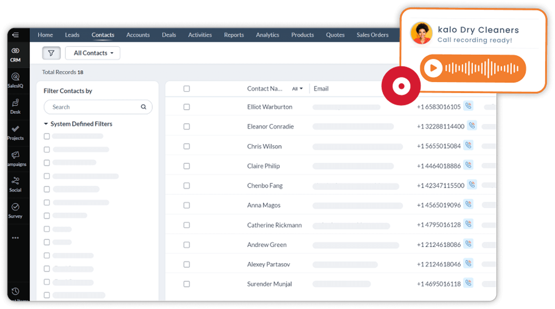 Recordings attached to the lead feature image
