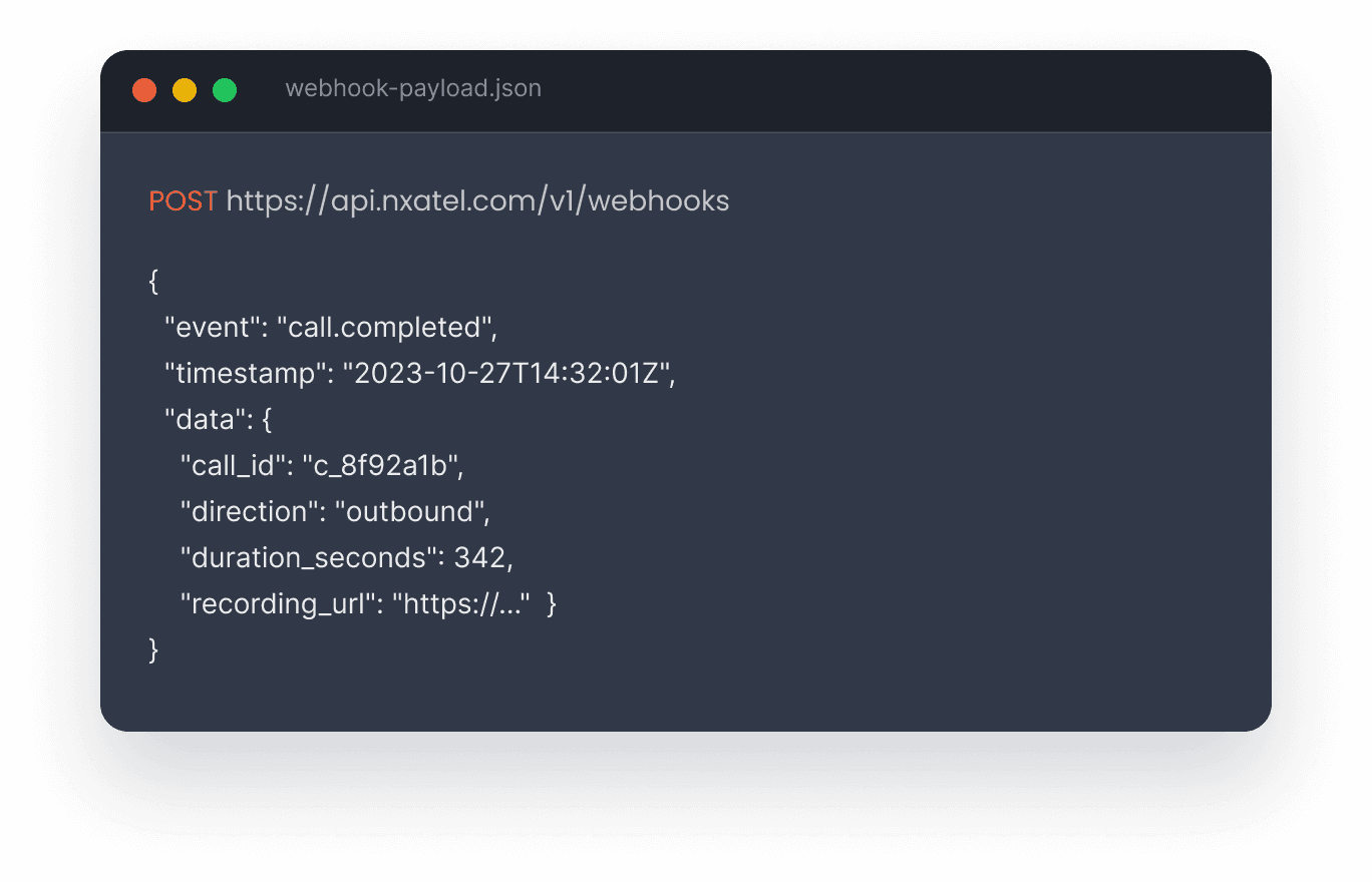 payload example