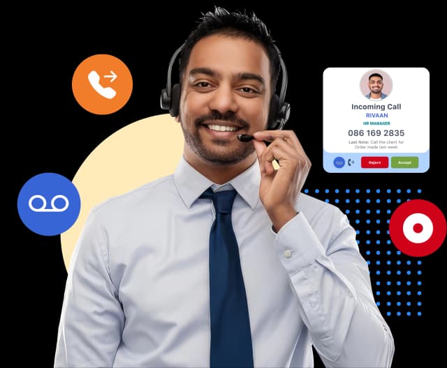 Man in headset smiling