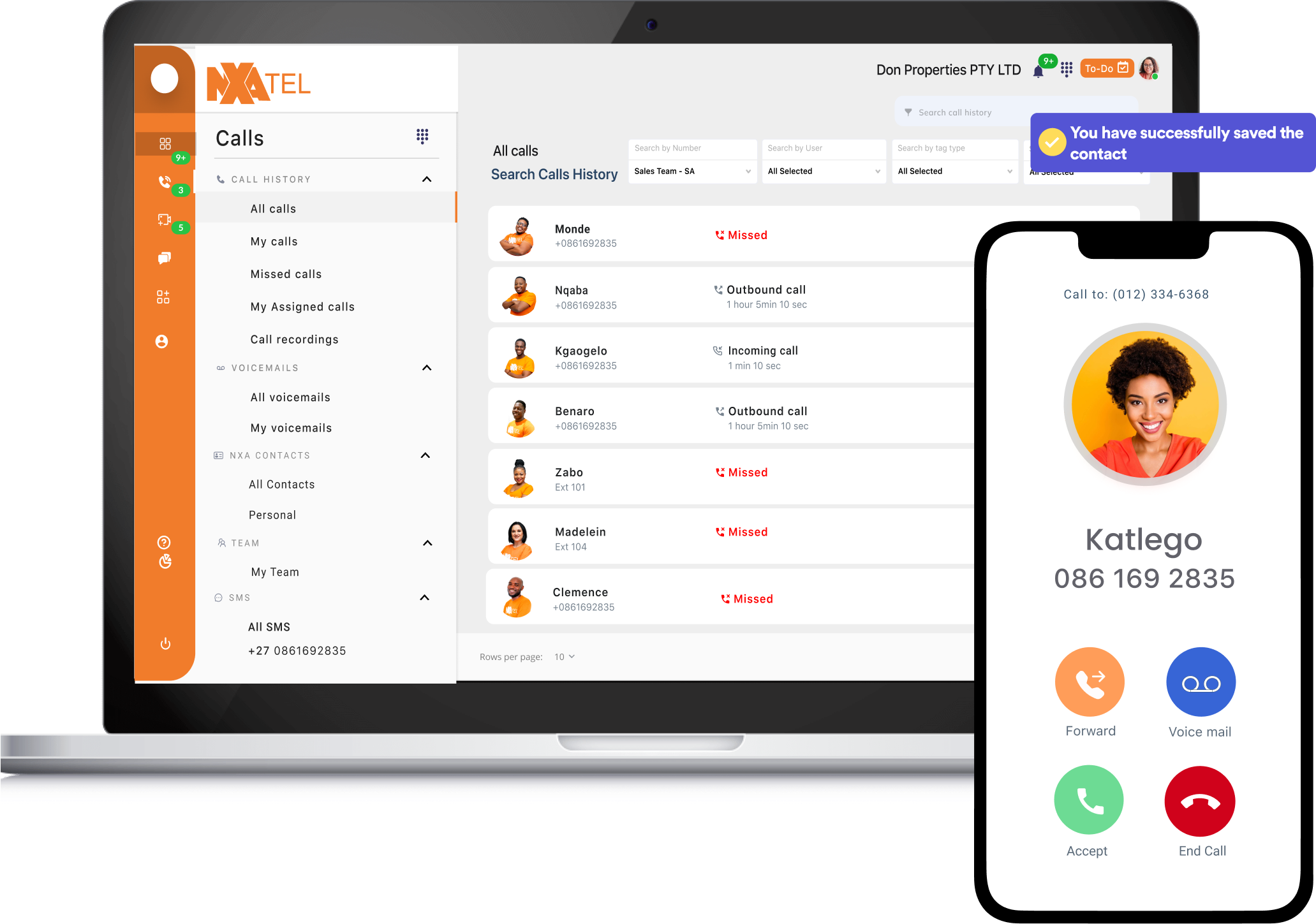 call product visual